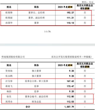 计近1000万元 研发投入不及销售费用一半凯发k8赞助马竞悍高集团IPO七高管年薪合(图4)